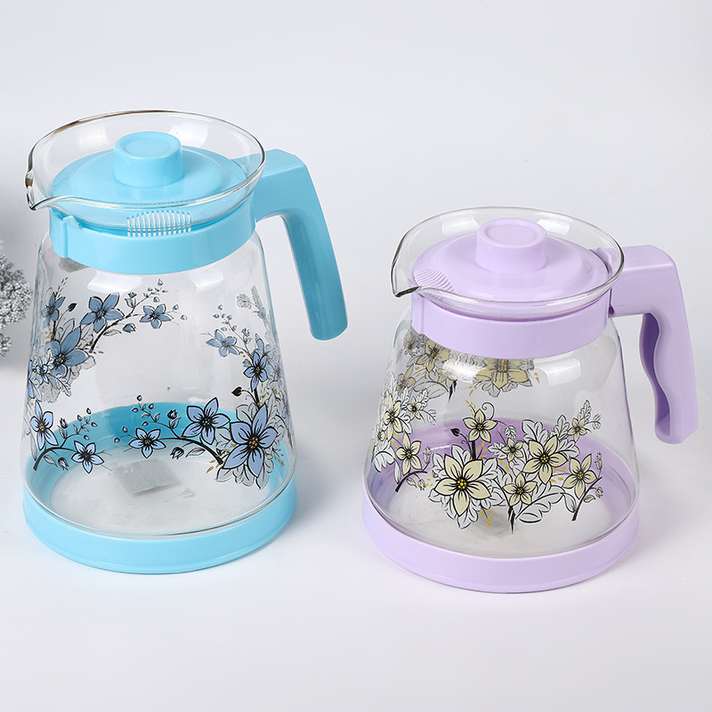 Nová Teapot Housewood Simple Applicque Creative Handle Design Cold Water Glass Pot Spot Custom Wholesale